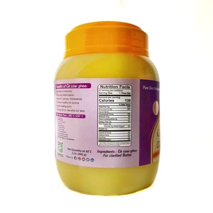KAPU & RANCHO INTERNACIONAL Gir Cow Ghee Natural Pure Desi Danedar Ghee – 1000ml (1KG)