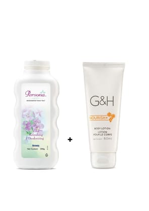 G&H Nourish+ Body Lotion 60ml & Parsona Talc 200gm