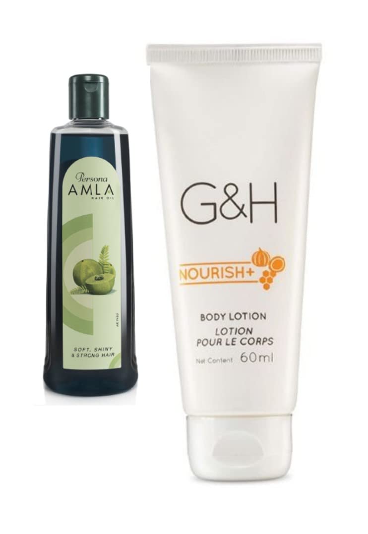 G&H Nourish+ Body Lotion 60 ml + Persona Amla Hair Oil 200ML