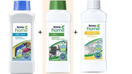 Combo of LOC Multi-purpose Cleaner, SA8 Laundry Detergent & Dishwashing Liquid 500ml each Family pack