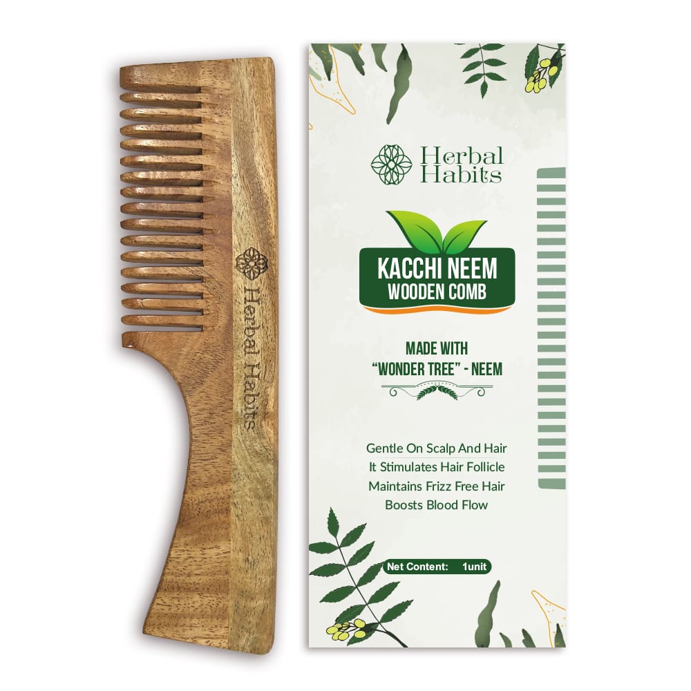 Herbal Habits Wide Tooth Kachhi Neem Comb