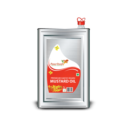 Paaritosh Kachi Ghani Mustard Oil 5 Ltr Tin pack