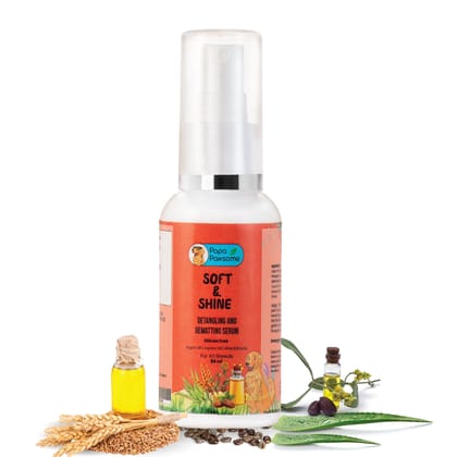 Papa Pawsome Soft & Shine Detangling Fur Serum for Dog, 50 ml Papa Pawsome Soft & Shine Detangling Fur Serum for Dog, 50 ml