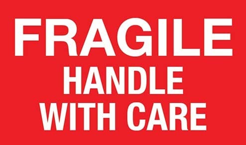 Fragile Handle with Care Labels Size (3x2) Inches (1075)