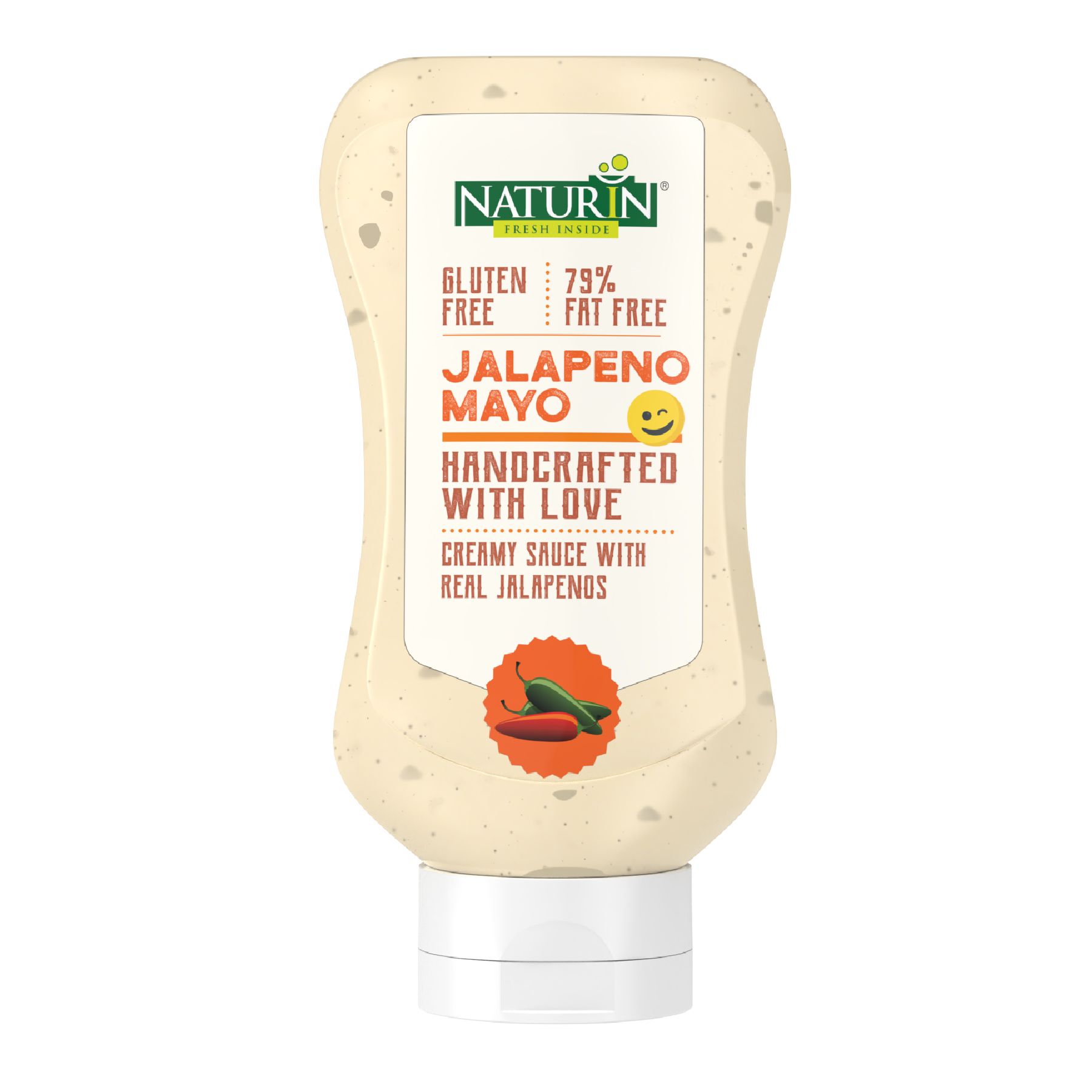 Naturin Jalapeno Mayo Sauce - Ready to Eat Tangy Gluten Free Mayonnaise - 100% Vegetarian - Made with Traditional Indian Spices for Dip & Spread - 290gm