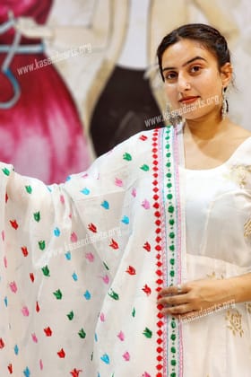 Kaseedaarts Handmade Kota Doria Phulkari (Dupatta for Women's) Kaseedaarts Handmade Kota Doria Phulkari (Dupatta for Women's)