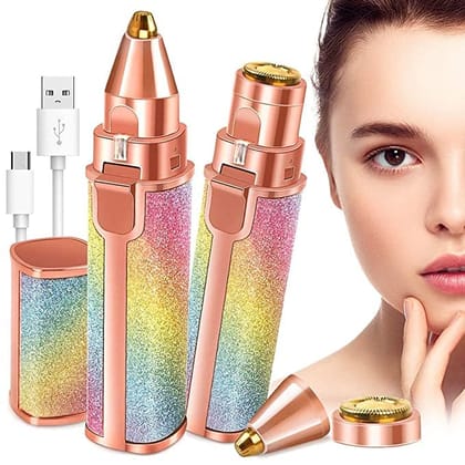 Vaibhavi ,Portable , eyebrow , facial hair remover ,Nose Hair Removal trimmer for women with Light epilator for women,Face Electric Trimmer (Rainbow 01)