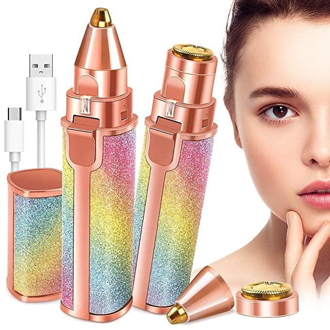 Vaibhavi ,Portable , eyebrow , facial hair remover ,Nose Hair Removal trimmer for women with Light epilator for women,Face Electric Trimmer (Rainbow 01)