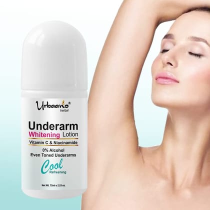 Urbaano Herbal Underarm Whitening Body Cream - Removes Odour, Keeps Skin Cool, Fresh & Clean, Alcohol Free, Skin Friendly for Women, Men- 75ml