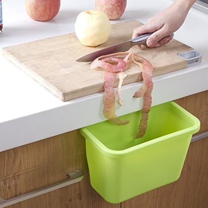 POXJEX Kitchen Cabinet Food Waste Garbage - Plastic Hanging Trash Bin Garbage Holder (Multicolours) - (Pack of 1) POXJEX Kitchen Cabinet Food Waste Garbage - Plastic Hanging Trash Bin Garbage Holder (Multicolours) - (Pack of 1)