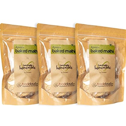 Baked Ajwain Mathi - Pack of 3 Baked Ajwain Mathi - Pack of 3