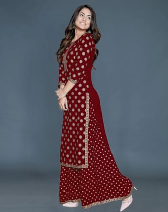 Solace Fab Elegant Rayon Kurta Palazzo Set Solace Fab Elegant Rayon Kurta Palazzo Set