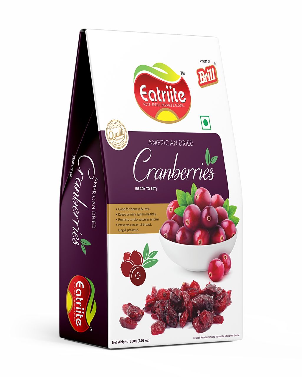 Eatriite Dried Cranberries (Sweetened & Dried American Cranberry) (200 g)