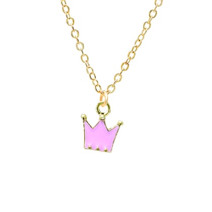 Rack Jack Y2K charm pendant necklace - Crown - Pink Rack Jack Y2K charm pendant necklace - Crown - Pink