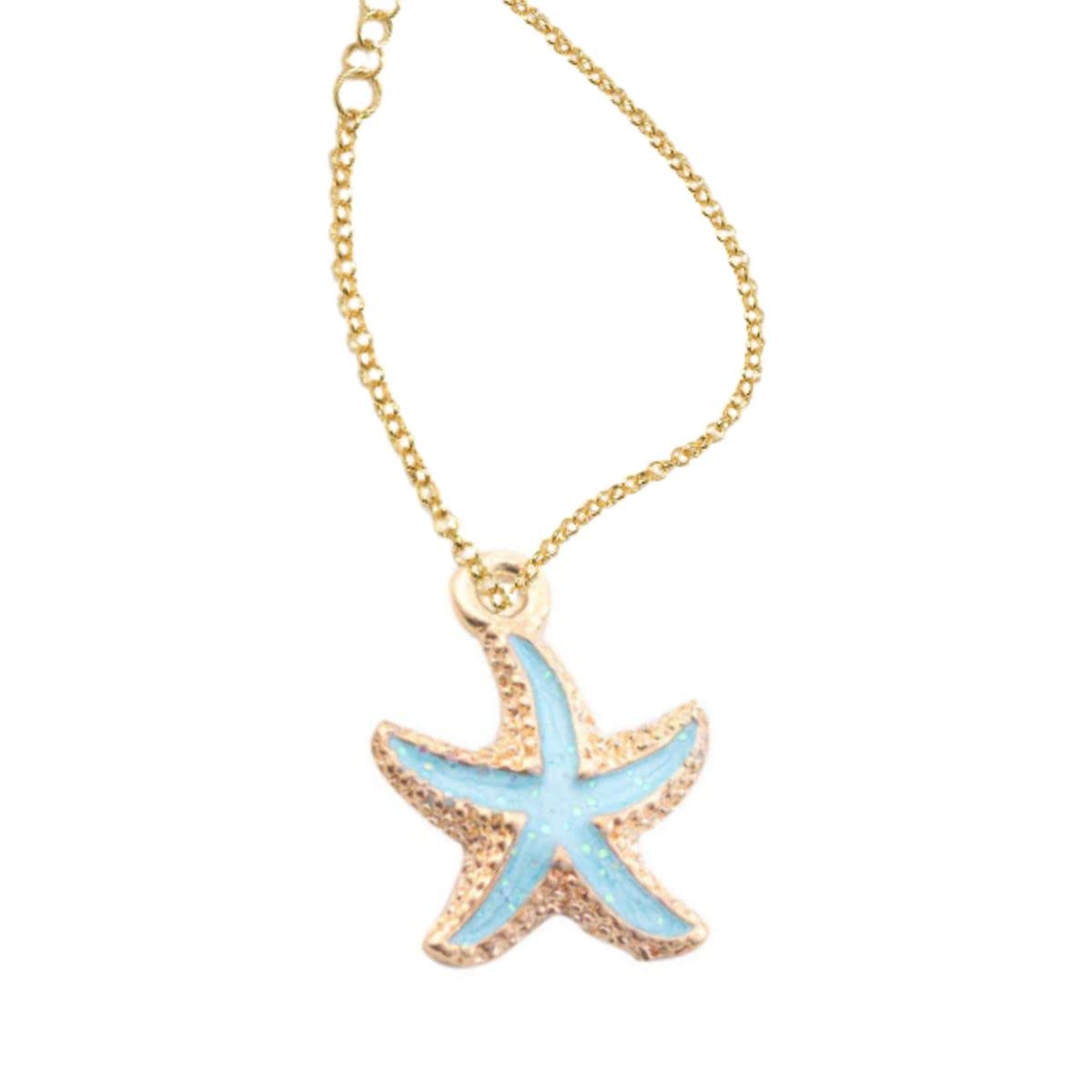 Rack Jack Y2K Charm Pendant - Starfish - Blue