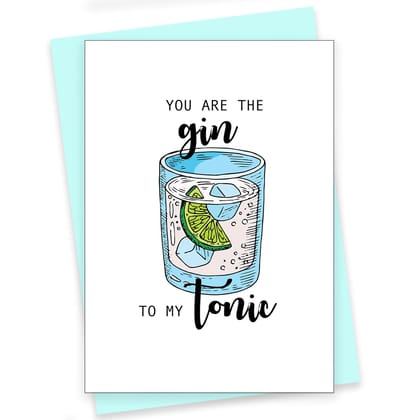 Rack Jack friendship's day funny greeting card - gin to my tonic Rack Jack friendship's day funny greeting card - gin to my tonic