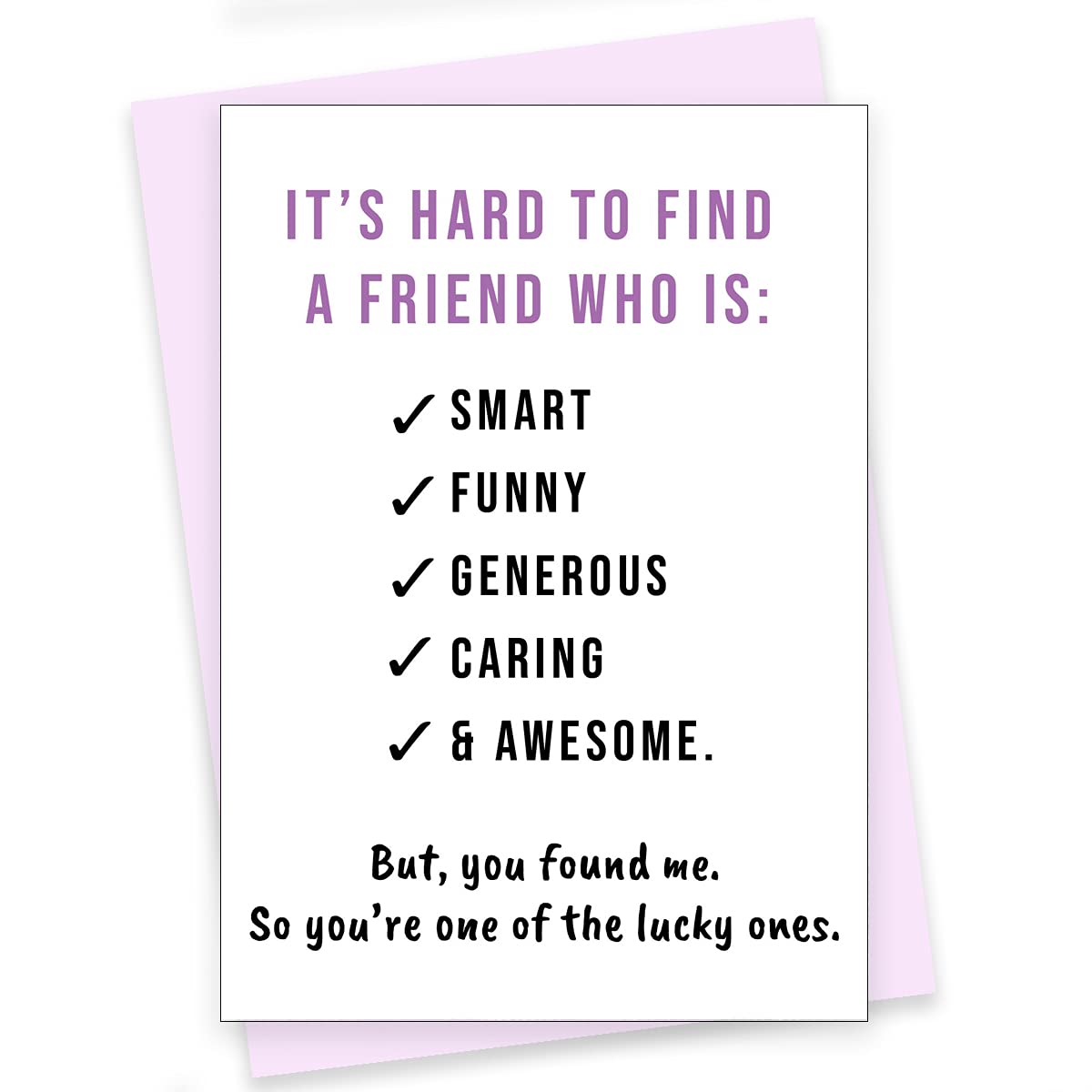 Rack Jack friendship's day funny greeting card - lucky one