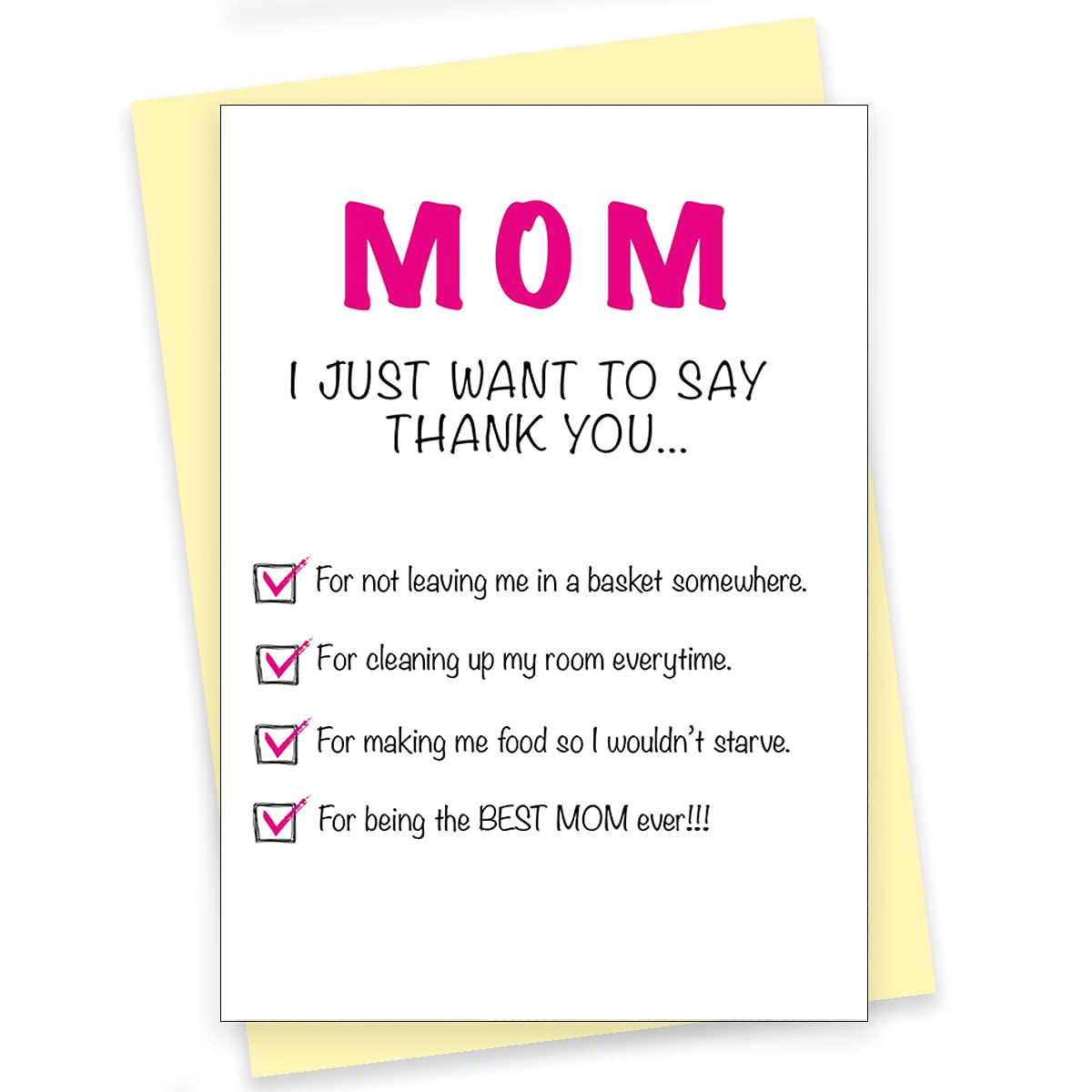 Rack Jack Mother's Day Funny Greeting Card - Thank You Mom