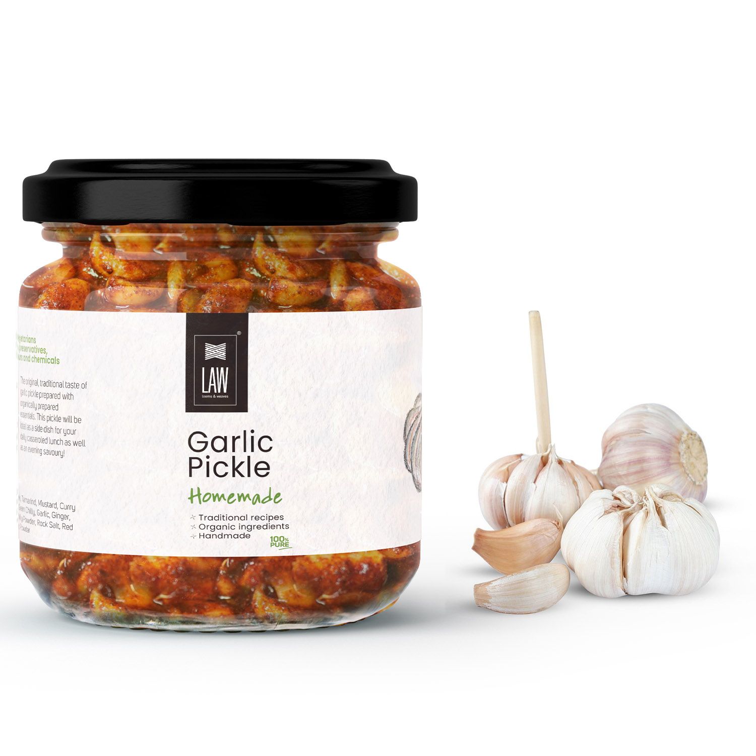 Homemade Garlic Pickle – Handmade/Preservative free/Grandma’s Secret Recipe/Kerala Style