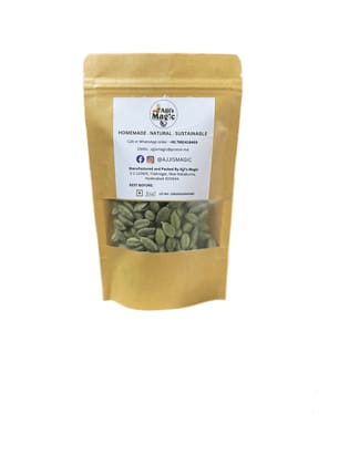 Ajji's Magic 100% Natural Green Cardamom / Hari Elaichi (7mm - 8mm) Bold Ajji's Magic 100% Natural Green Cardamom / Hari Elaichi (7mm - 8mm) Bold