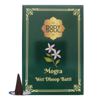 Bodysoul Premium Wet Dhoop Batti - Mogra 10 pcs - Pack of 6| Dhoop Batti for Puja| Charcoal Free & 100% Organic| Mogra Dhoop Batti…
