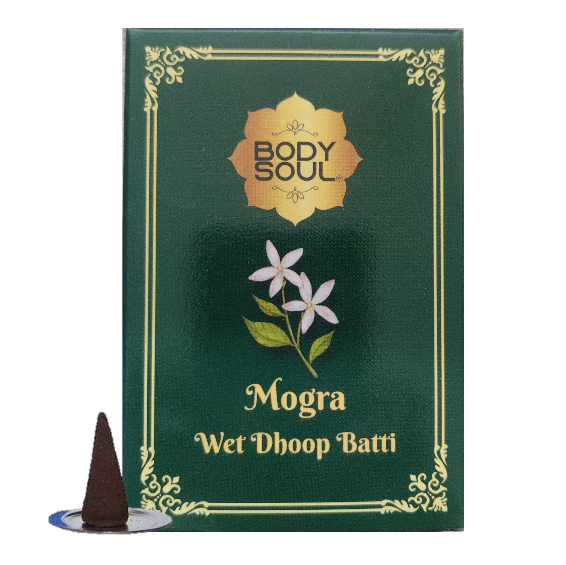 Bodysoul Premium Wet Dhoop Batti - Mogra 10 pcs - Pack of 6| Dhoop Batti for Puja| Charcoal Free & 100% Organic| Mogra Dhoop Batti…