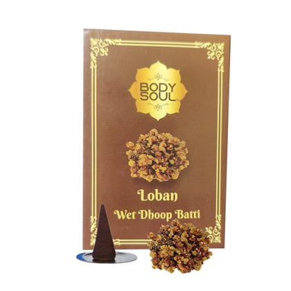 Bodysoul Premium Wet Dhoop Batti - Loban 10 pc - Pack of 6| Dhoop Batti for Puja| Charcoal Free & 100% Organic | Loban Dhoop Batti…