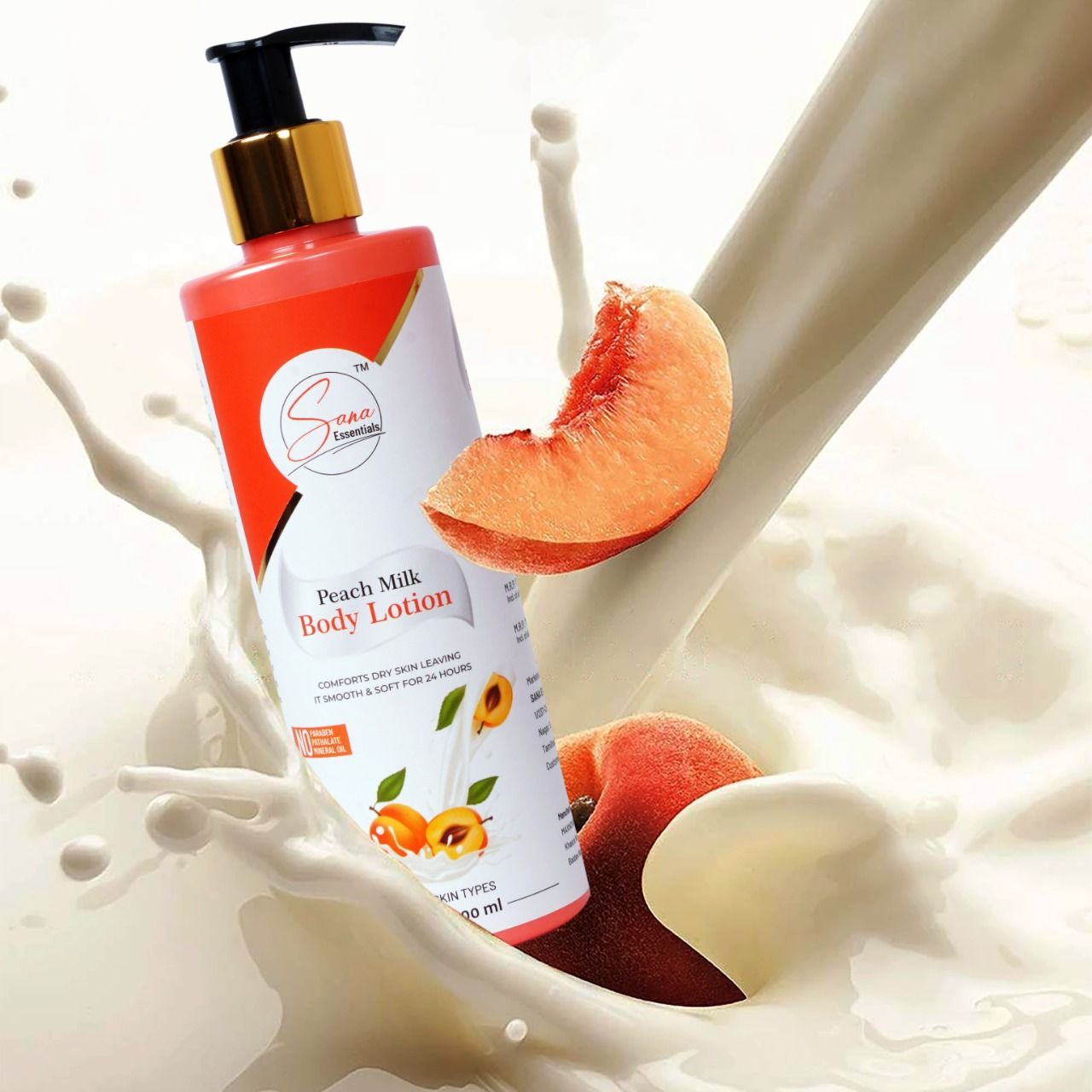 Peach milk body lotion