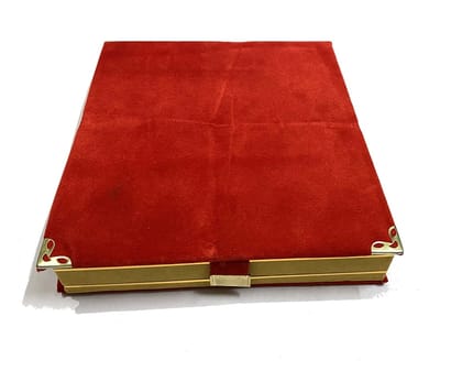 Darshik Traders Velvet Jewellery Box for Necklaces & Earring for Women And Girls | Pack Of 1 | (Red With Gold Color) (8"x7" inches) Darshik Traders Velvet Jewellery Box for Necklaces & Earring for Women And Girls | Pack Of 1 | (Red With Gold Color) (8"x7" inches)
