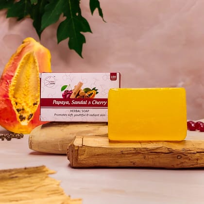 Papaya Sandal and Cherry Soap Papaya Sandal and Cherry Soap