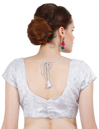 ND & R Women's Readymade, Banarasi Brocade  Short Sleeve Ladies Blouse, Choli for Saree, Ready to Wear.