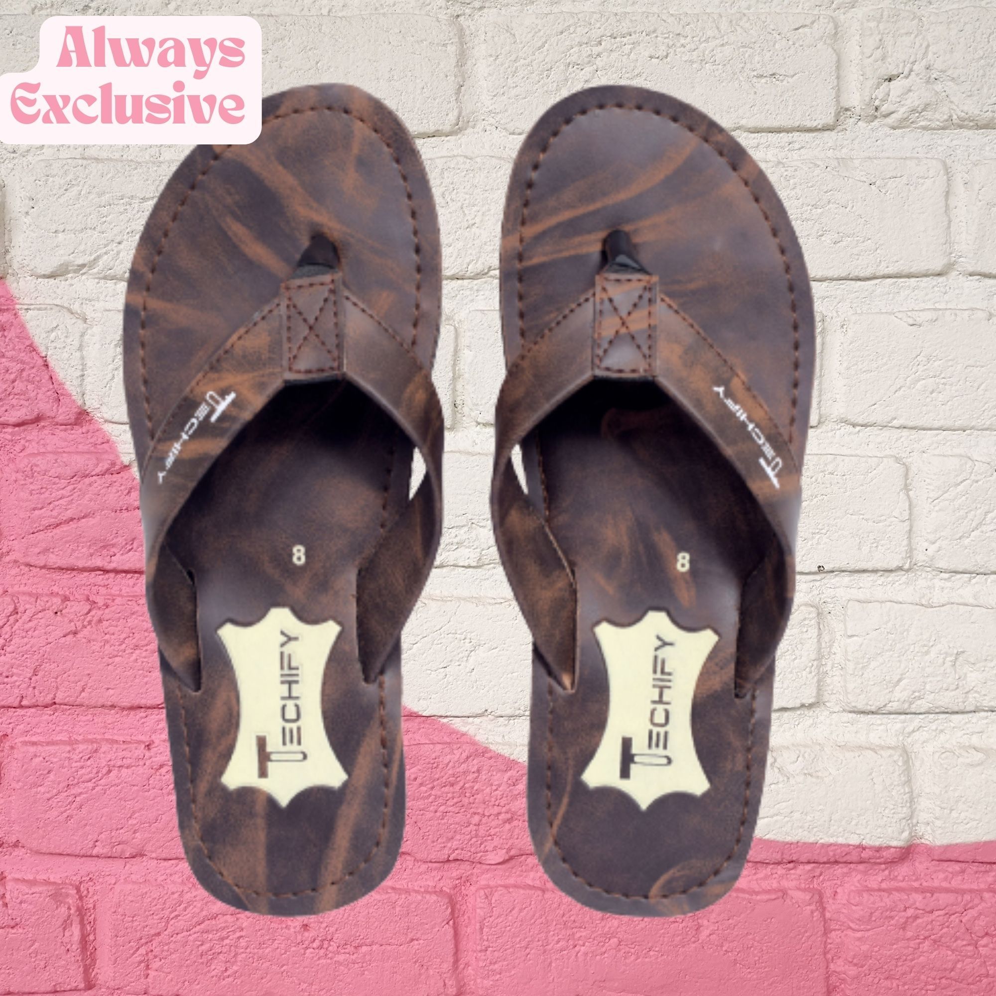 Techify Men's Flip Flop | Exclusive Trendy Casual Flip-Flop Every Day House Slippers Comfortable and Durable Chappals for Daily Use