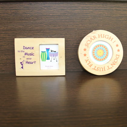 IVEI Small Wooden Photo Magnets - Set of 2 IVEI Small Wooden Photo Magnets - Set of 2
