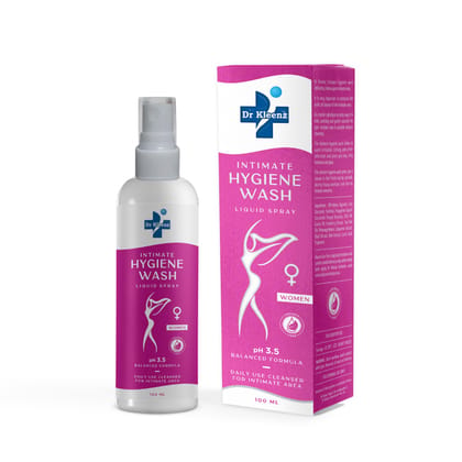 Dr Kleenz Intimate Hygiene Wash for Women - Spray- pH Balanced - Daily Use Cleanser for Intimate Area - 100ml Dr Kleenz Intimate Hygiene Wash for Women - Spray- pH Balanced - Daily Use Cleanser for Intimate Area - 100ml
