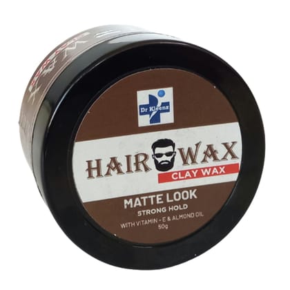 Dr Kleenz Clay Hair Wax | Matte Look | Strong Hold | Vitamin Enriched | Hair Style (50 Gm) Dr Kleenz Clay Hair Wax | Matte Look | Strong Hold | Vitamin Enriched | Hair Style (50 Gm)