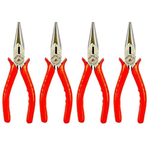 H9 Multitec MT-535 Long Nose Plier | 6 Inch | Chrome Vanadium | Long Handle Grip | Pack of 4
