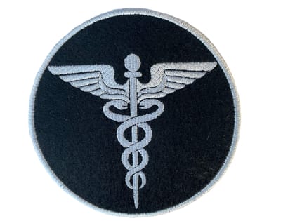 Medical Symbol Patch - Rod of Asclepius Emblem