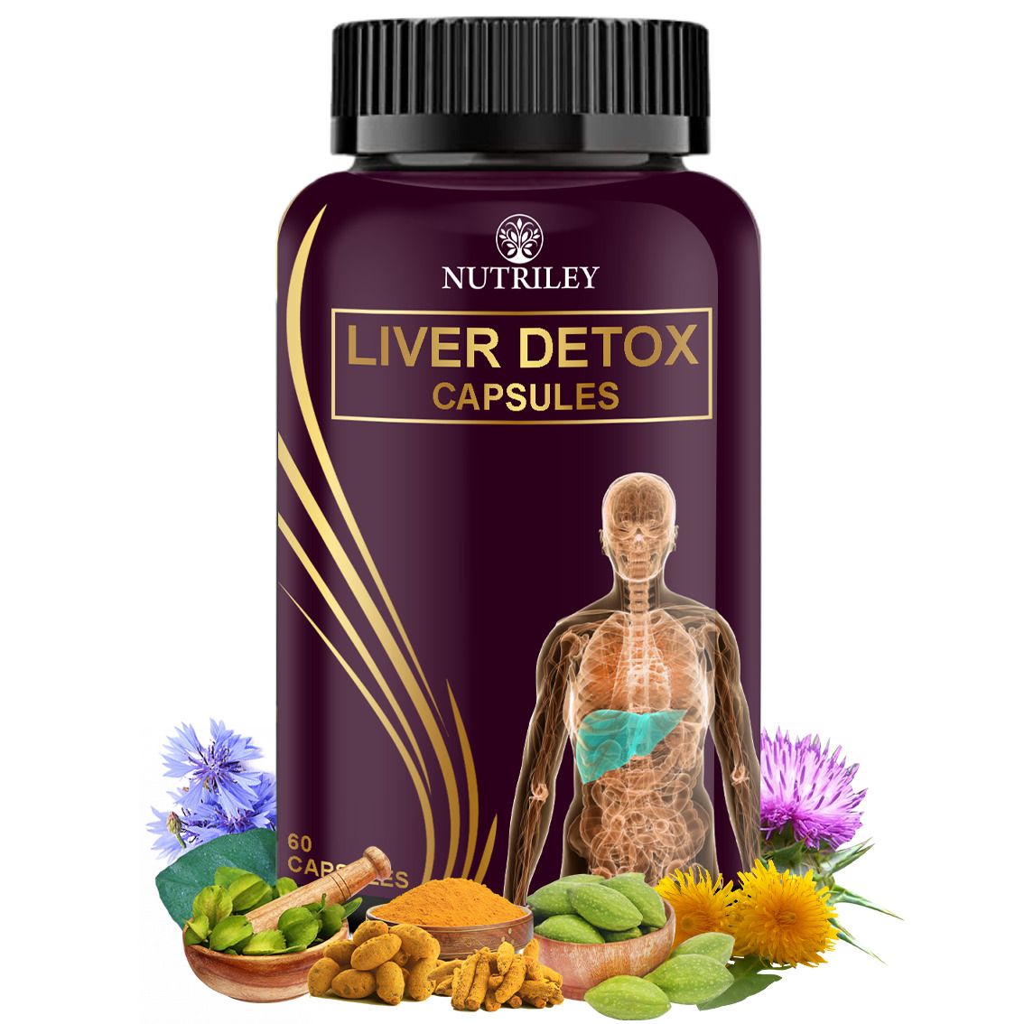 Nutriley Liver Detox Capsules for Liver Health (60 Capsules)