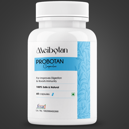 MEIBOTAN Probotan Pre-biotics & Pro-biotics capsules for good Digestion and better immunity (60 nos.)