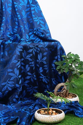 Parda online 213 cm (7 ft) Jacquard Fabric Leaf Design Eyelet Window Curtain | Navy Blue Colour (Pack of 1) | Fine Blended Jacquard Fabric | for Living Rooms & Bedrooms | 213 L x 121 W Centimeters Parda online 213 cm (7 ft) Jacquard Fabric Leaf Design Eyelet Window Curtain | Navy Blue Colour (Pack of 1) | Fine Blended Jacquard Fabric | for Living Rooms & Bedrooms | 213 L x 121 W Centimeters