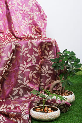 Parda online 152 cm (5 ft) Jacquard Fabric Leaf Design Eyelet Window Curtain | Pink Colour (Pack of 4) | Fine Blended Jacquard Fabric | for Living Rooms & Bedrooms | 152 L x 121 W Centimeters Parda online 152 cm (5 ft) Jacquard Fabric Leaf Design Eyelet Window Curtain | Pink Colour (Pack of 4) | Fine Blended Jacquard Fabric | for Living Rooms & Bedrooms | 152 L x 121 W Centimeters