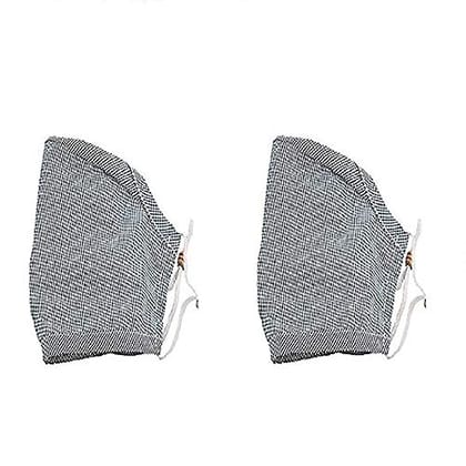 Earth Connect Reusable And Washable N95 Pm2.5 Anti Pollution Dust Face Mask/Air Mask With Activated Carbon Filter (Made In India) -Pack Of 2