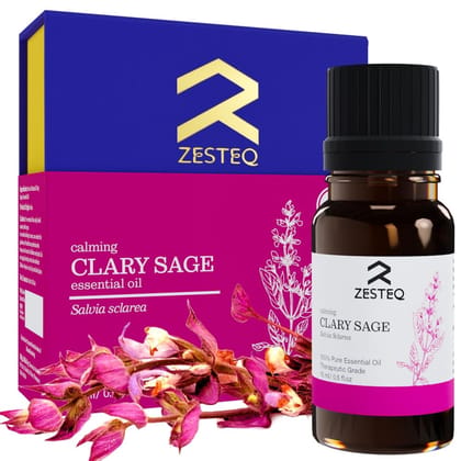 Zesteq Calming Clary Sage Essential Oil for Aromatherapy, Relieves Menstrual Cramps (15 ml) Zesteq Calming Clary Sage Essential Oil for Aromatherapy, Relieves Menstrual Cramps (15 ml)