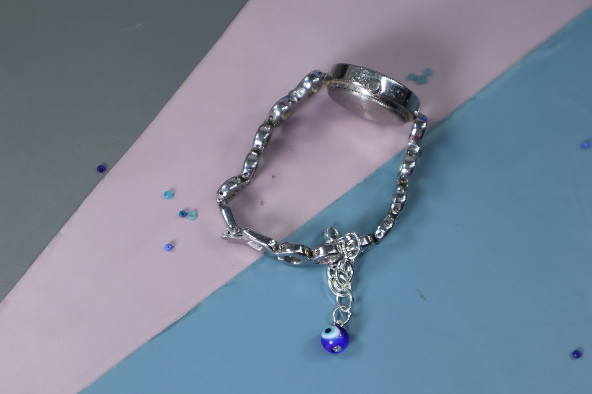 Kamule Evil Eye Watch Charm-silver Plated