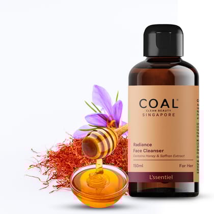 COAL Clean Beauty Radiance Face Cleanser For Women | Honey, Saffron Extract, Cocamidopropyl Betaine, Decyl Glucoside, Glycerin | Deeply Cleanses Face, Moisturises & Hydrates Skin | Women | All Skin Types