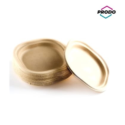 PRODO Bagasse Square Rounded Plate 10" PRODO Bagasse Square Rounded Plate 10"