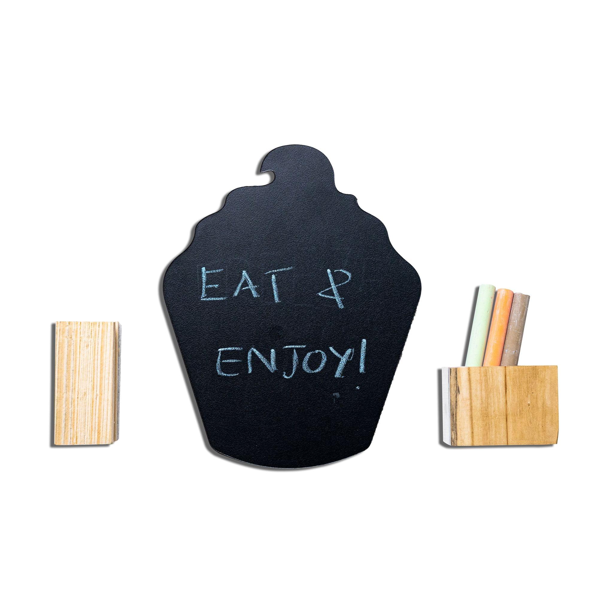 IVEI Cupcake Blackboard Fridge Magnet with Pen Holder