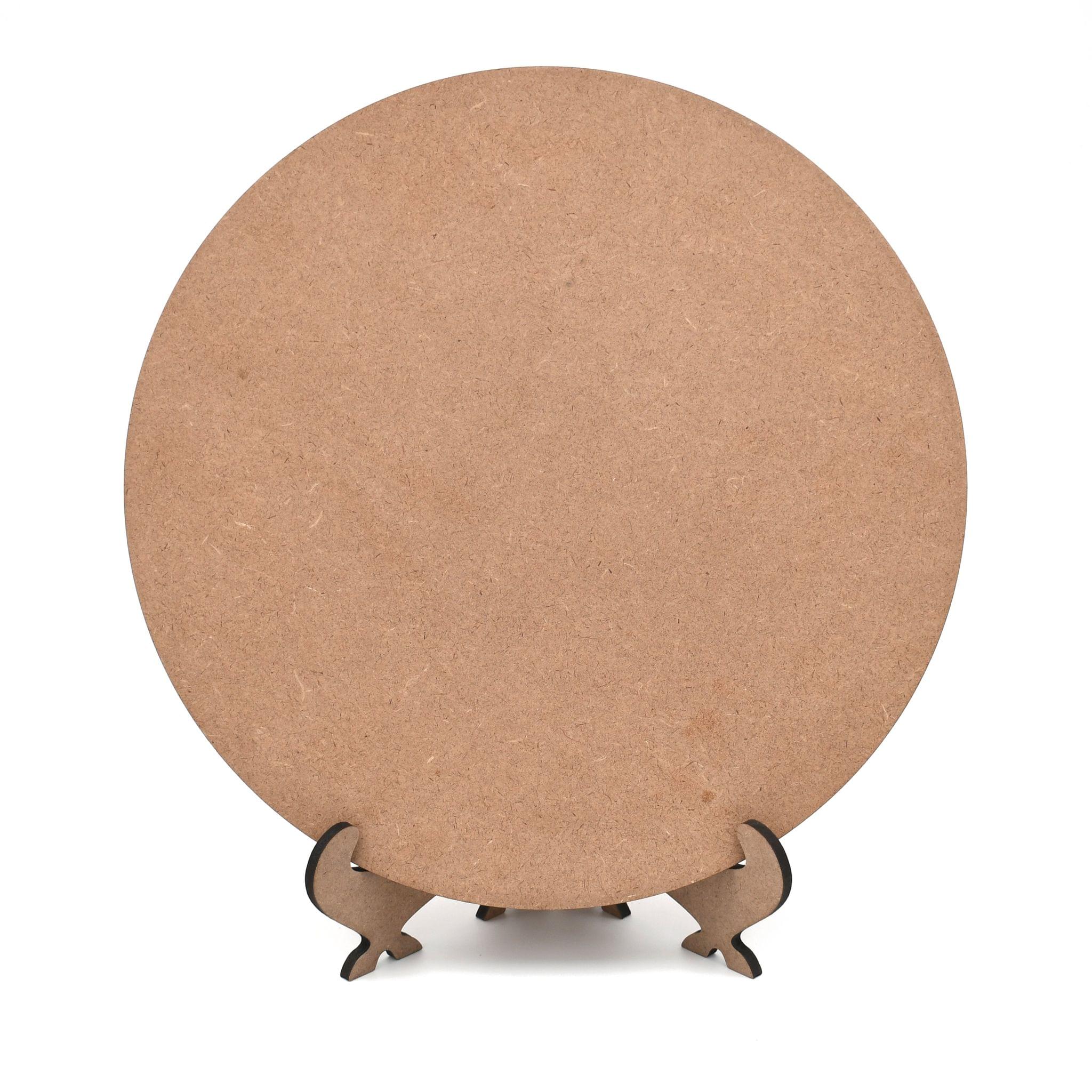 IVEI Round Plate with Foldable Stand - Set of 5
