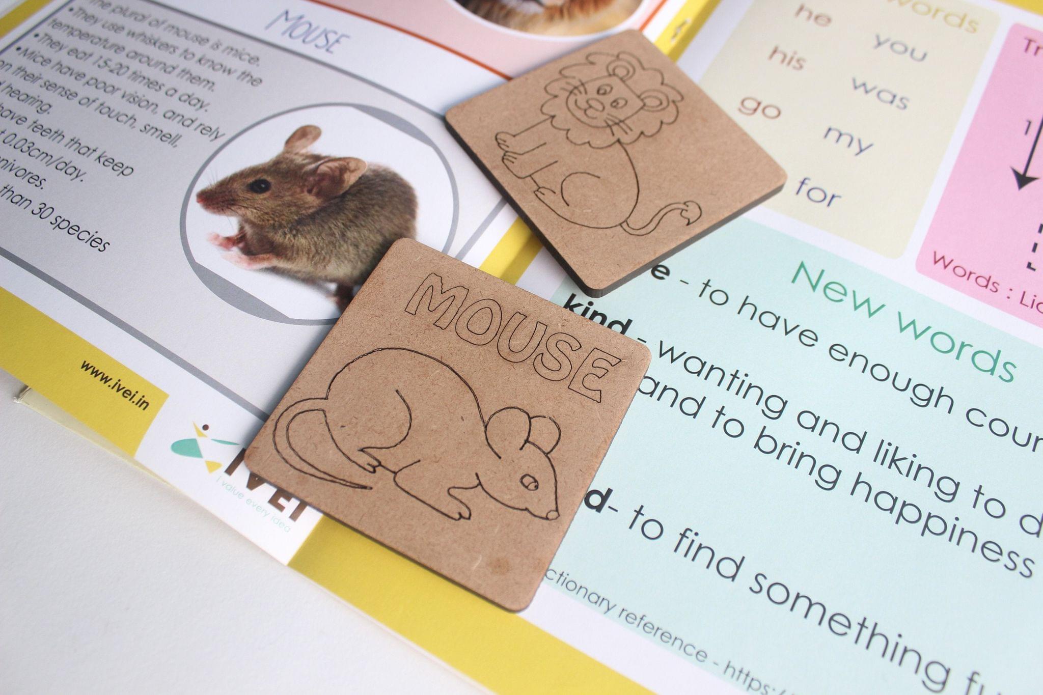 The Lion and the Mouse - Workbook and 2 DIY Magnets - 4 to 7 yrs