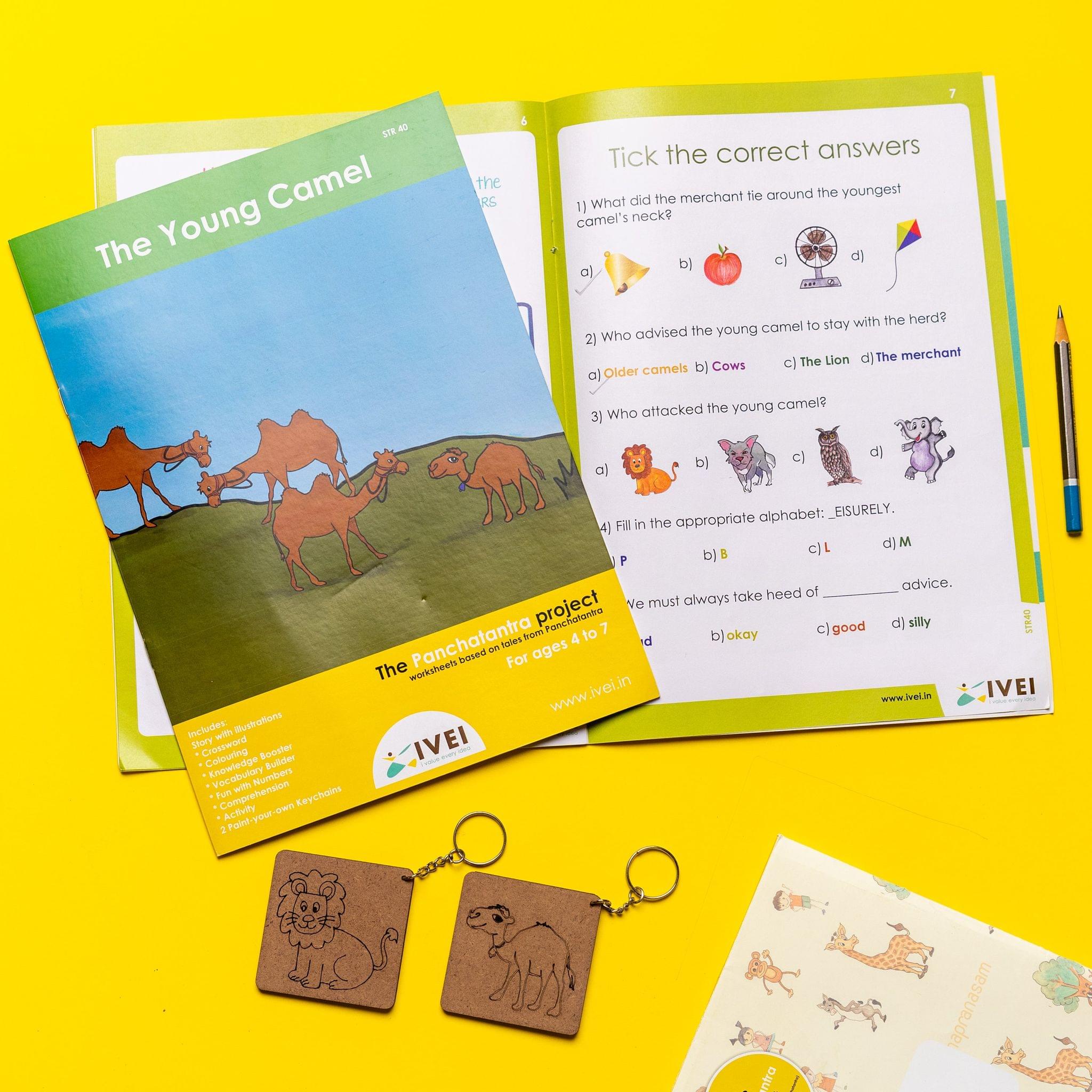 The Young Camel - Workbook and 2 DIY keychains - 4 to 7 yrs